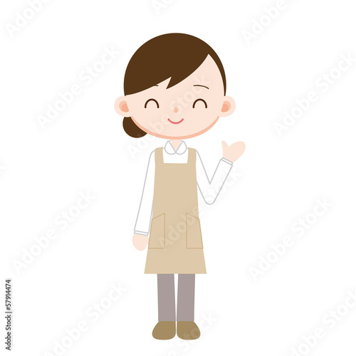Illustration: 家政婦の女性 案内 家政婦の女性 案内