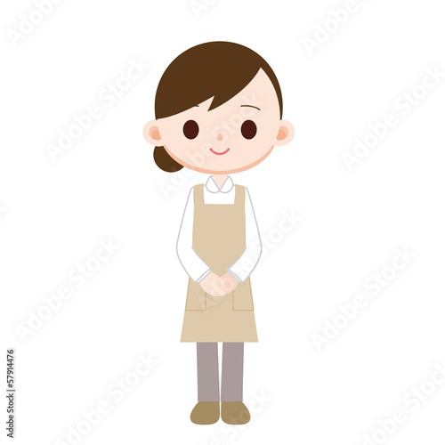 Illustration: 家政婦の女性 家政婦の女性