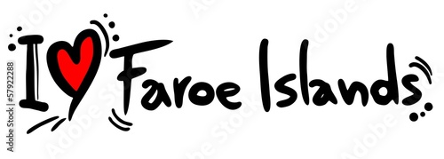 Vector: Faroe islands love Faroe islands love