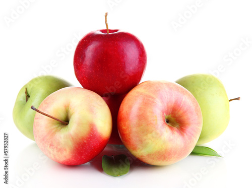 Photo: Sweet apples isolated on white Sweet apples isolated on white