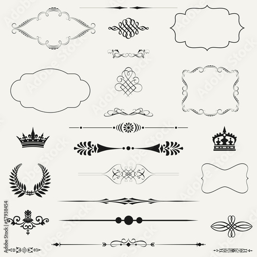 Illustration: calligraphic design elements and page decoration calligraphic design elements and page decoration