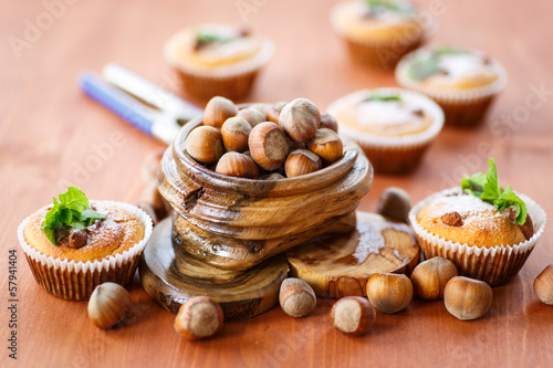 Photo: sweet curd cupcakes with hazelnuts sweet curd cupcakes with hazelnuts
