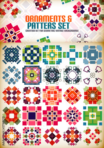Vector: Abstract geometric retro shapes for backgrounds Abstract geometric retro shapes for backgrounds