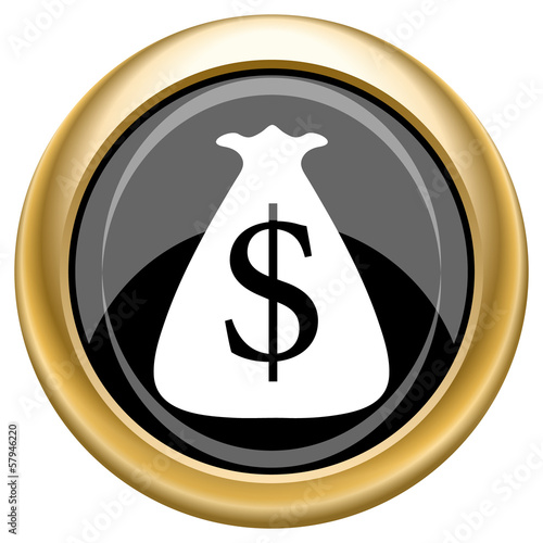 Illustration: Dollar sack icon Dollar sack icon