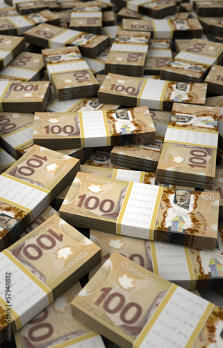 Illustration: Stack of Canadian Dollar Stack of Canadian Dollar
