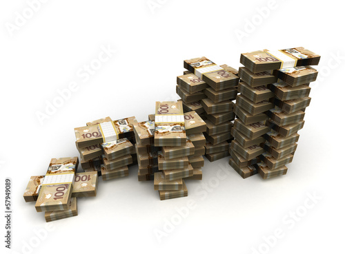Illustration: Stack of Canadian Dollar Stack of Canadian Dollar