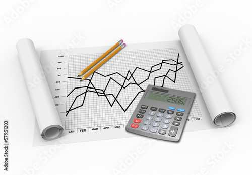 Illustration: Showing business and financial report Showing business and financial report