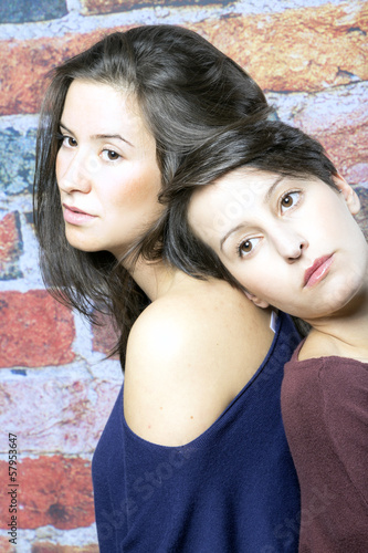 Photo: Couple of beautiful girls color image Couple of beautiful girls color image