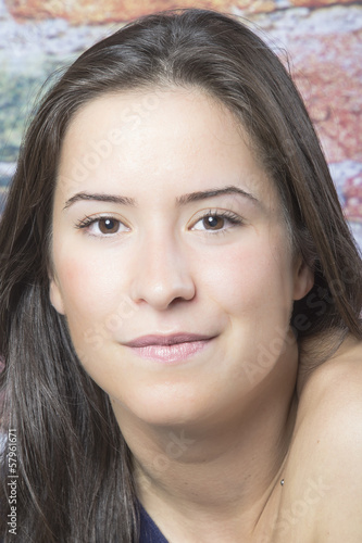 Photo: Beautiful girl portrait color image Beautiful girl portrait color image