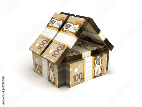 Illustration: Real Estate Concept Canadian Dollar Real Estate Concept Canadian Dollar