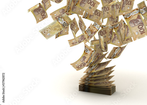 Illustration: Flying Canadian Dollar Flying Canadian Dollar