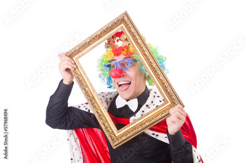 Photo: Businessman with crown isolated on white Businessman with crown isolated on white
