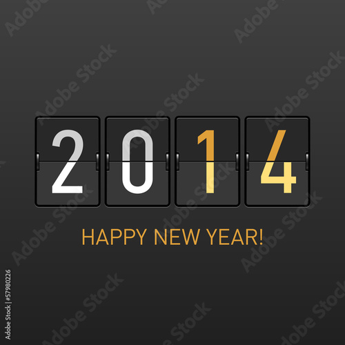 Vector: Happy New Year 2014 greetings Happy New Year 2014 greetings