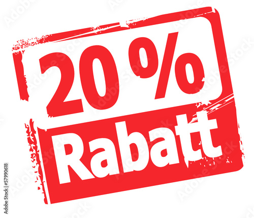 Vector: 20 % Rabatt 20 % Rabatt