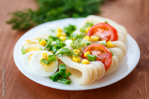 Photo: egg salad and squid egg salad and squid