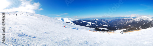 Photo: Panoramic view on free ride area in Jasna ski resort and High Ta Panoramic view on free ride area in Jasna ski resort and High Ta