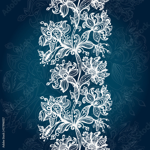 Vector: Abstract Lace Vertical Seamless Pattern. Abstract Lace Vertical Seamless Pattern.