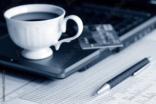 Photo: Coffee and financial accounting Coffee and financial accounting