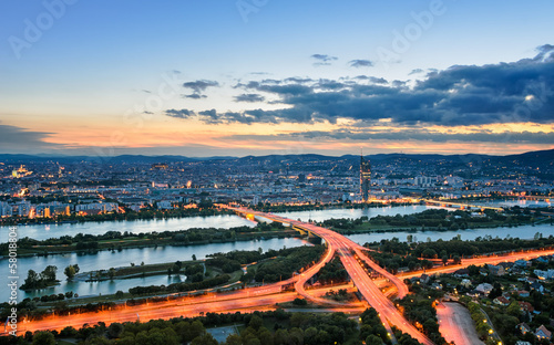 Photo: Vienna at sunset, Austria Vienna at sunset, Austria