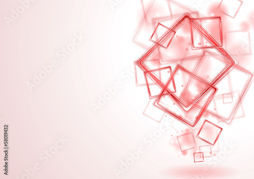 Vector: Bright red squares vector background Bright red squares vector background