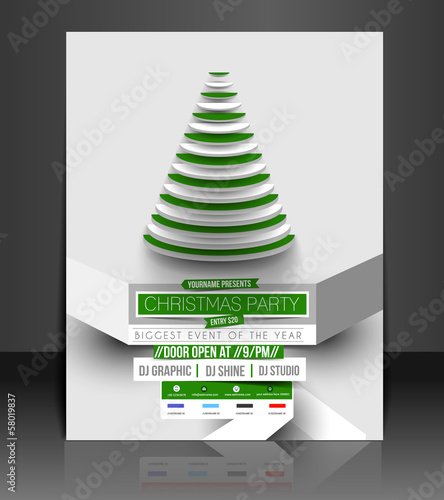 Vector: Vector Christmas Flyer Magazine Cover & Poster Template Vector Christmas Flyer Magazine Cover & Poster Template
