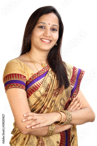 Photo: Smiling young traditional woman Smiling young traditional woman