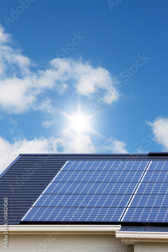 Photo: 太陽光発電と青空 太陽光発電と青空
