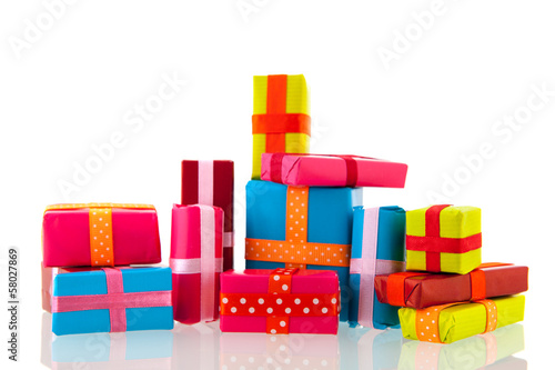 Photo: Many colorful presents Many colorful presents