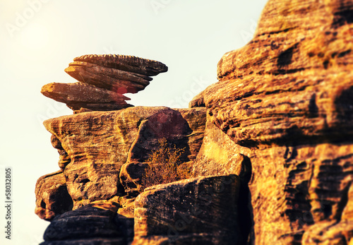Photo: balanced rocks on ledge balanced rocks on ledge