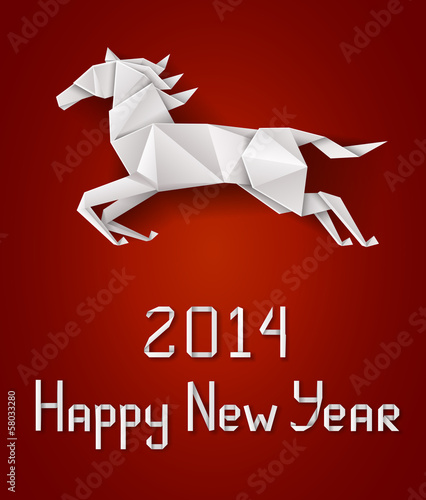 Vector: New Year's horse New Year's horse