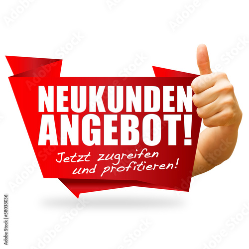 Photo: Neukundenangebot! Button, Icon Neukundenangebot! Button, Icon