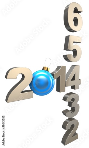 Illustration: Happy new year 2014. Change concept Happy new year 2014. Change concept