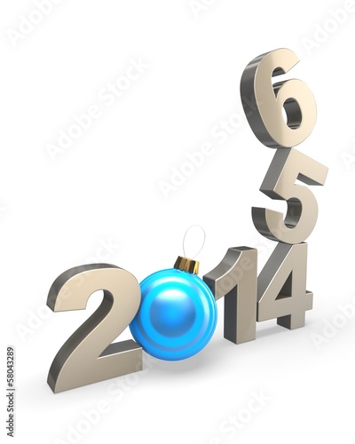Illustration: Happy new year 2014. Change concept Happy new year 2014. Change concept
