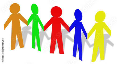 Illustration: Die bunte Gemeinschaft Die bunte Gemeinschaft