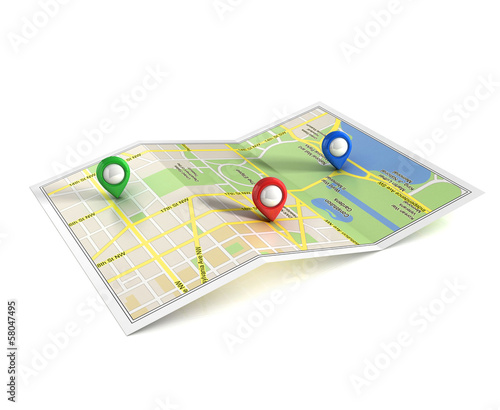 Illustration: city map 3d illustration city map 3d illustration