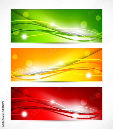 Vector: Set of colorful banners Set of colorful banners