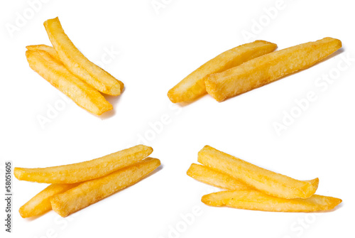 Photo: French Fries on a white background French Fries on a white background