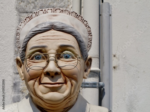 Photo: Gesicht einer fröhlichen alten Frau Gesicht einer fröhlichen alten Frau