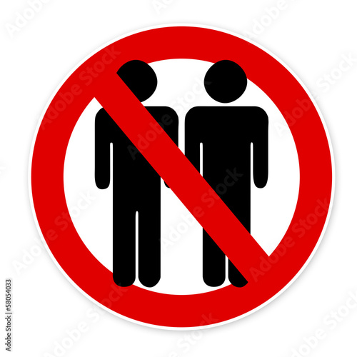 Illustration: panneau homophobie hommes panneau homophobie hommes