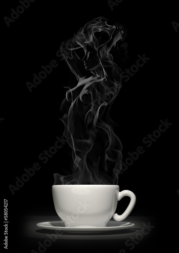 Illustration: Coffee cup with steam Coffee cup with steam