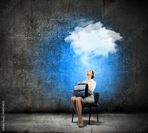 Photo: Businesswoman on chair Businesswoman on chair