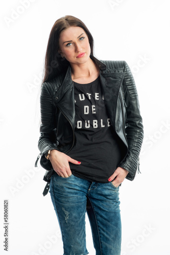 Photo: Rassige Frau in Jeans Rassige Frau in Jeans