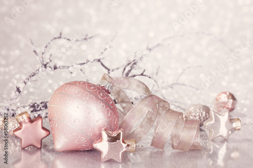 Photo: Christmas pink decoration Christmas pink decoration