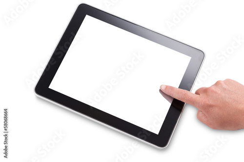 Photo: Using a touchscreen tablet Using a touchscreen tablet