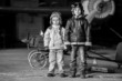 Young Aviators in aircraft in a hangar Young Aviators in aircraft in a hangar