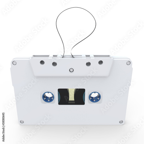 Illustration: 3d old audio cassette 3d old audio cassette