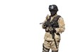 Special Forces soldier, police swat, isolated on white Special Forces soldier, police swat, isolated on white