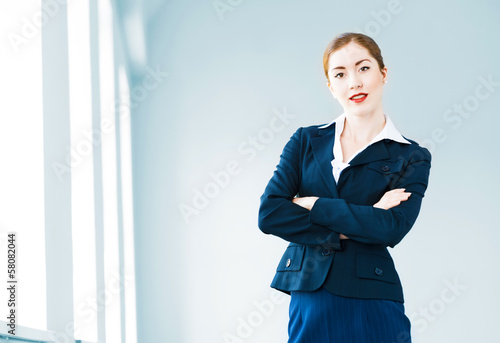 Photo: young modern business woman young modern business woman