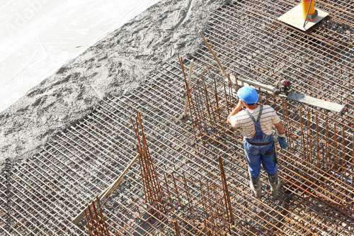 Photo: Arbeiter auf Gründung Arbeiter auf Gründung