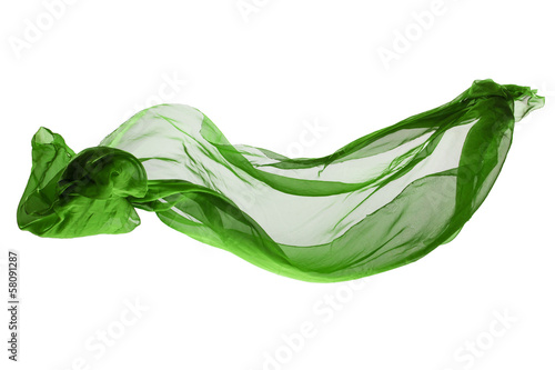 Photo: green fabric in motion green fabric in motion